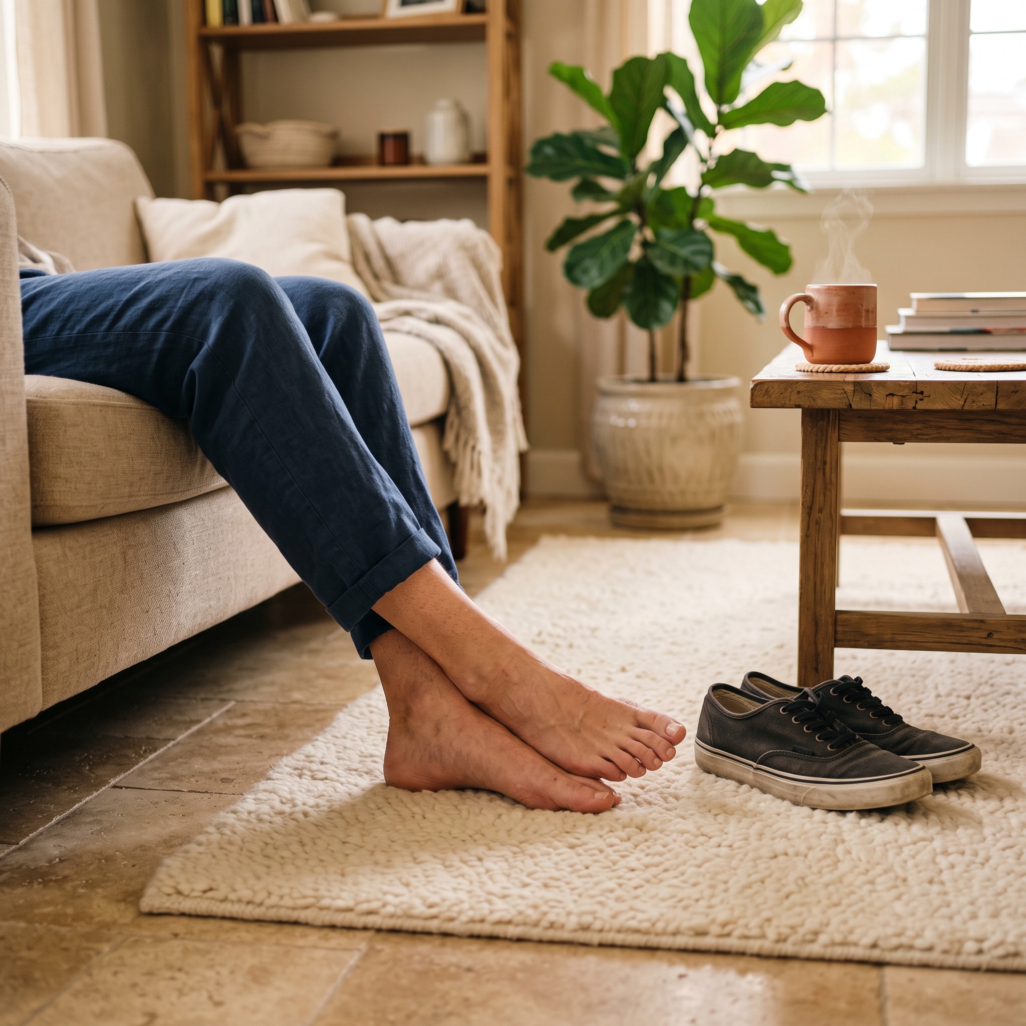 Sacarte las zapatillas en casa ajena sin pensarlo