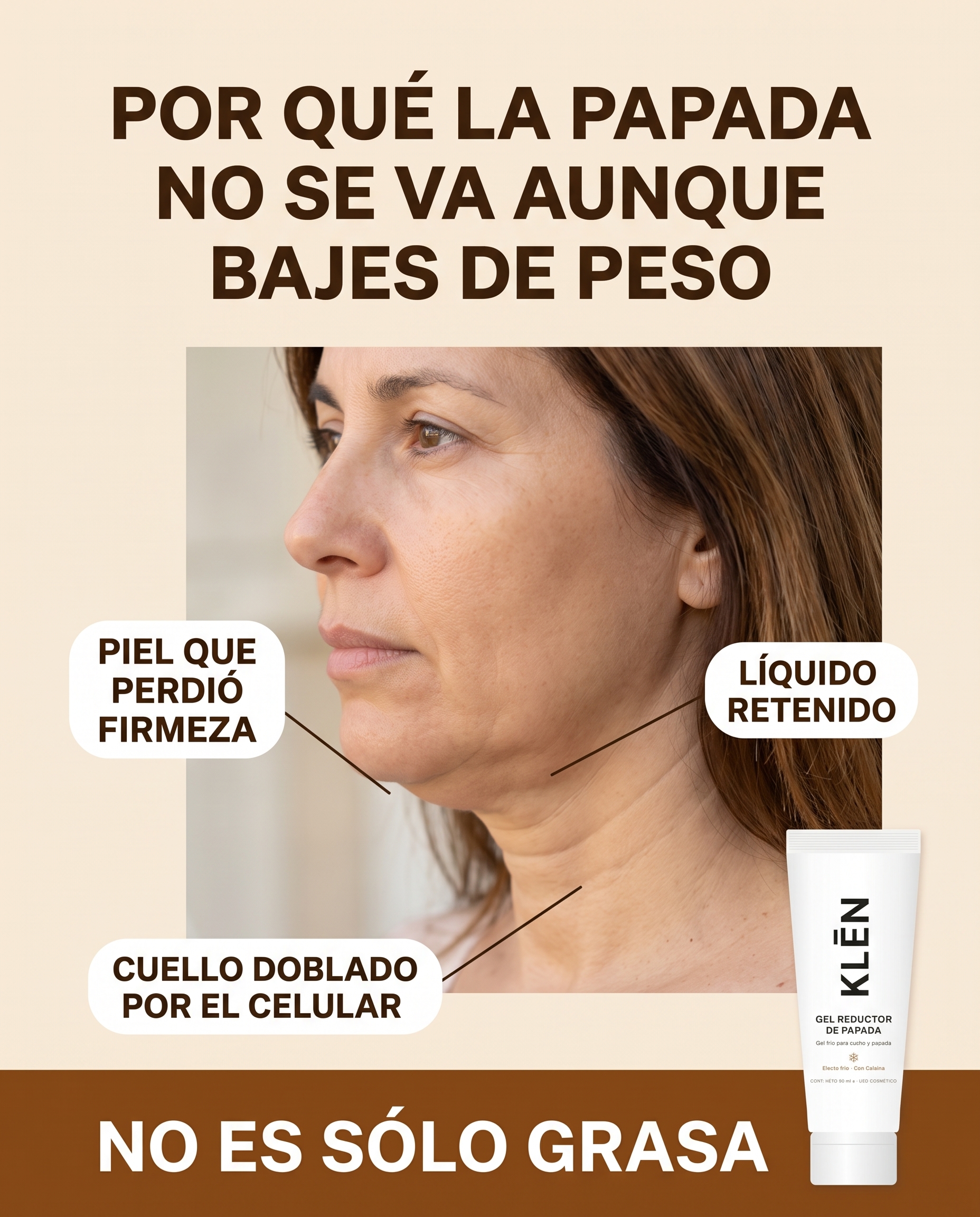 KLĒN Gel Reductor de Papada