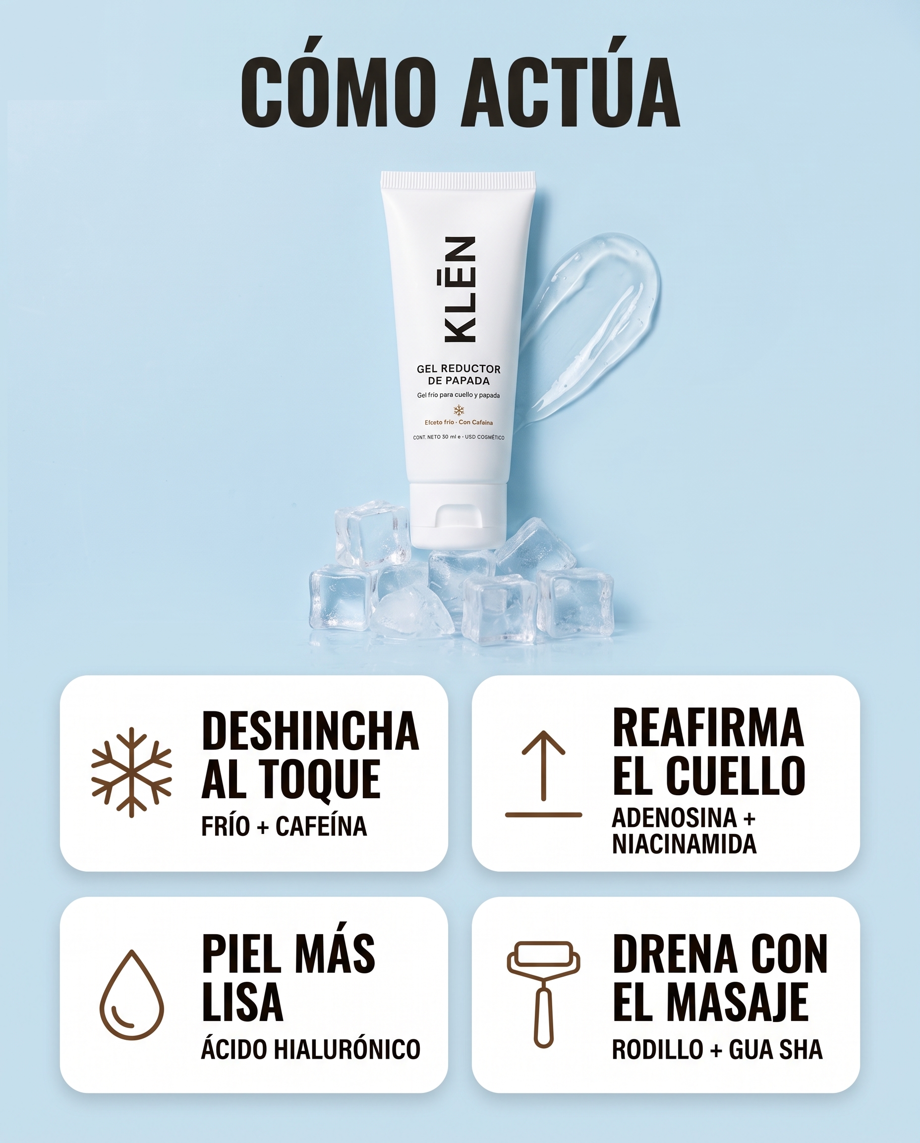 KLĒN Gel Reductor de Papada